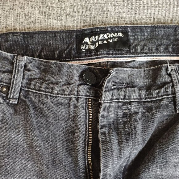 Arizona Distressed Denim Slim Straight Jeans 38x30 - Picture 2 of 7